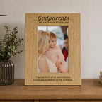 Personalised Godparents 6x4 Wooden Photo Frame | Photo Frames, Albums and Guestbooks | Inspired Creative Gifts