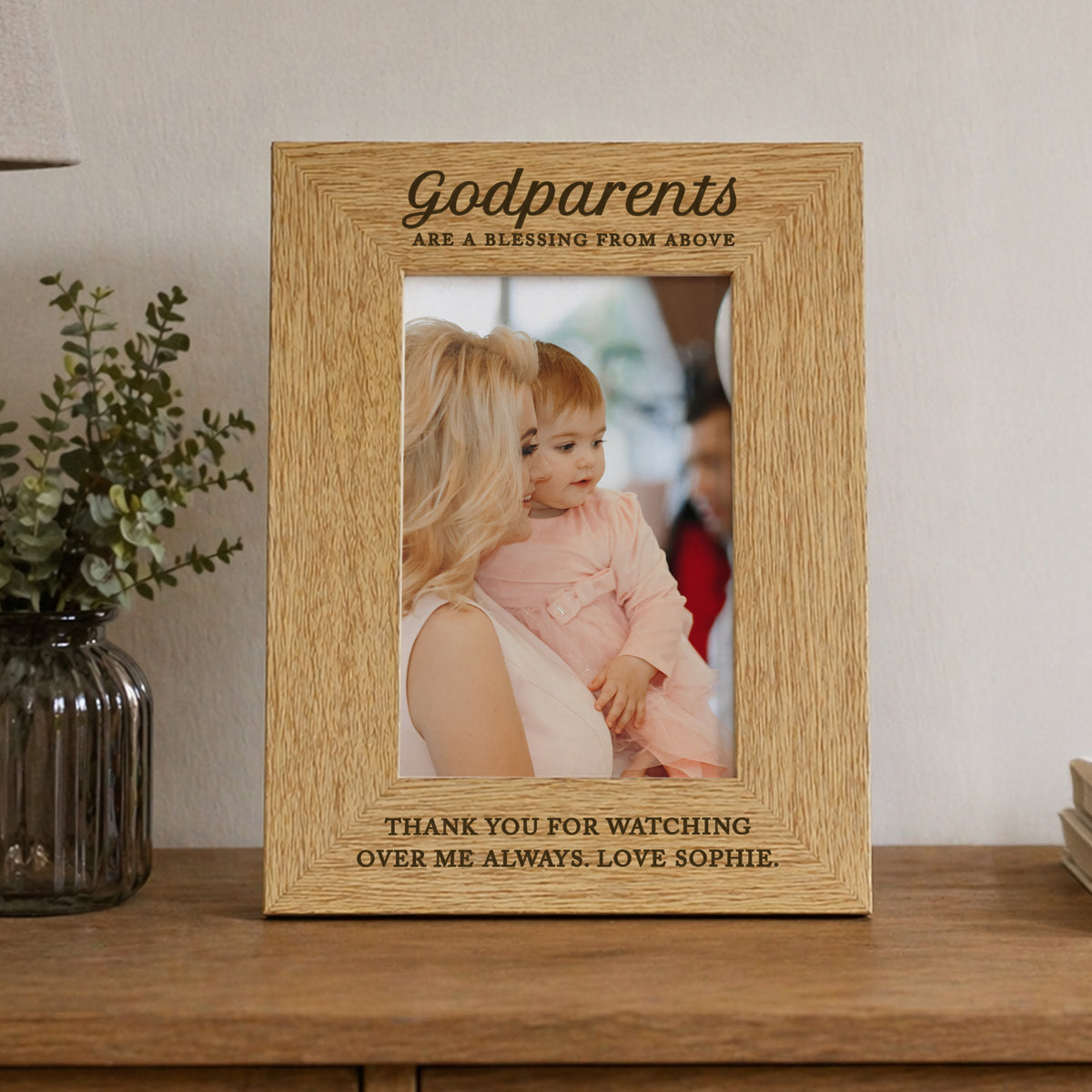 Personalised Godparents 6x4 Wooden Photo Frame | Photo Frames, Albums and Guestbooks | Inspired Creative Gifts
