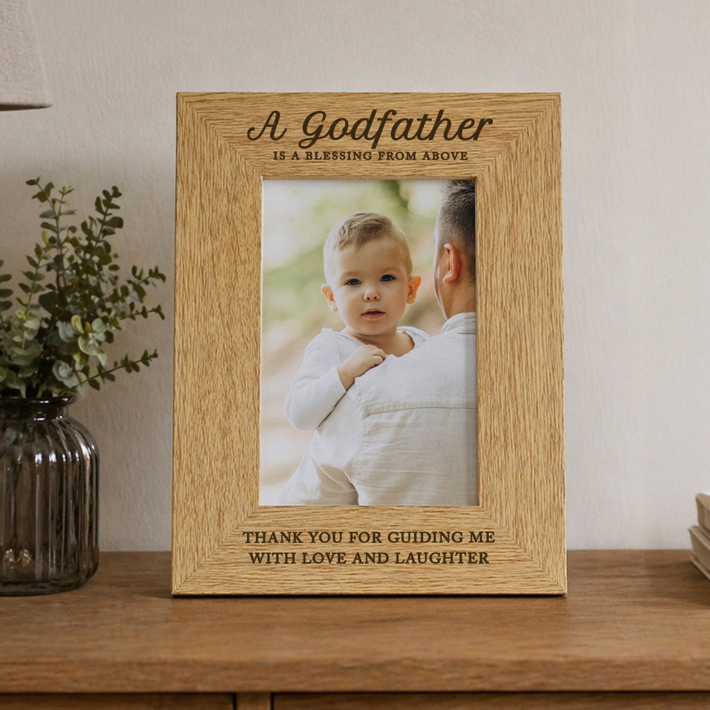 Personalised Godfather 6x4 Wooden Photo Frame | Photo Frames, Albums and Guestbooks | Inspired Creative Gifts
