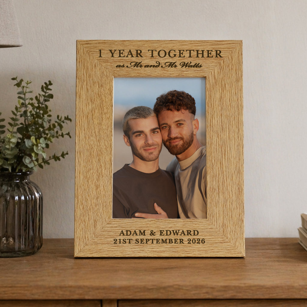 Personalised Anniversary 6x4 Wooden Photo Frame | Photo Frames, Albums and Guestbooks | Anniversary Gift