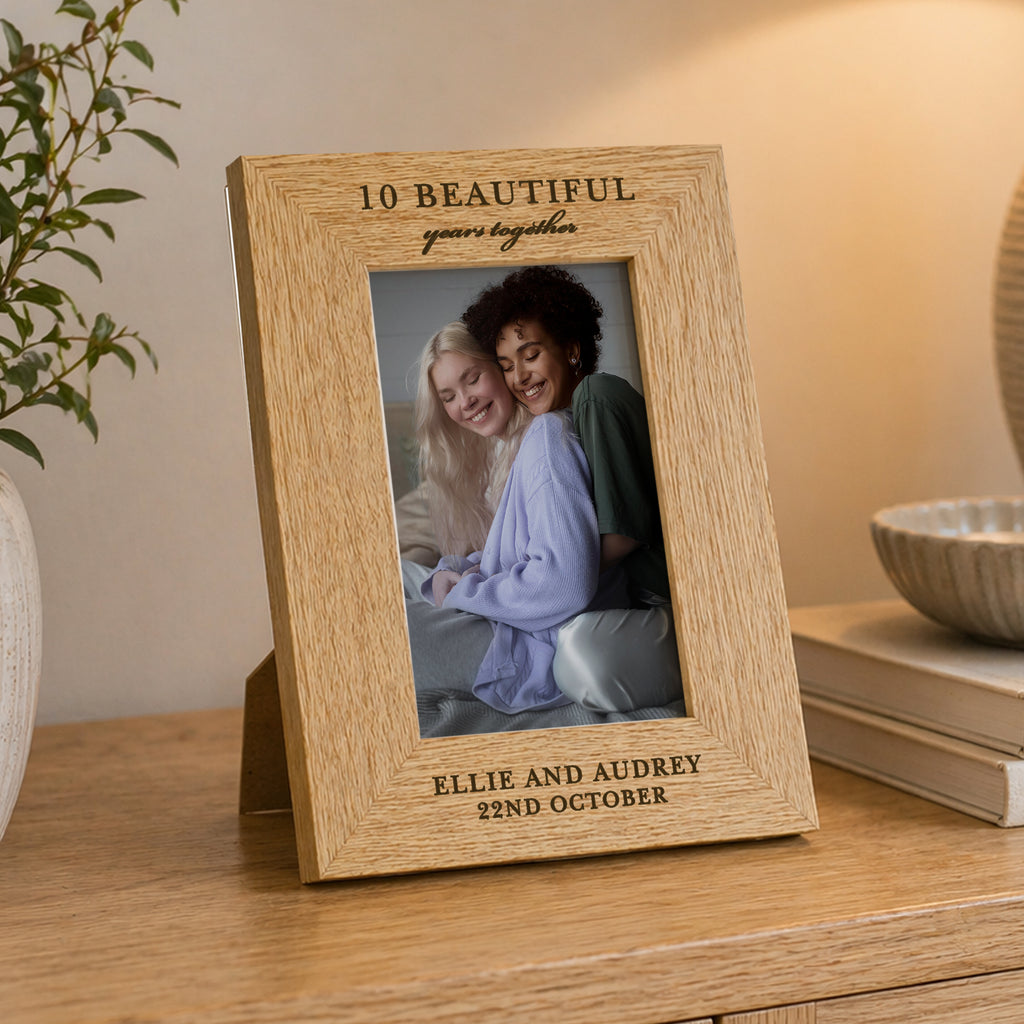Personalised Anniversary 6x4 Wooden Photo Frame | Photo Frames, Albums and Guestbooks | Anniversary Gift