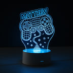Personalised Name Gaming LED Colour Changing Night Light | LED Lights, Candles & Decorations