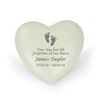 Personalised Footprints Heart Memorial | Memorials | Inspired Creative Gifts