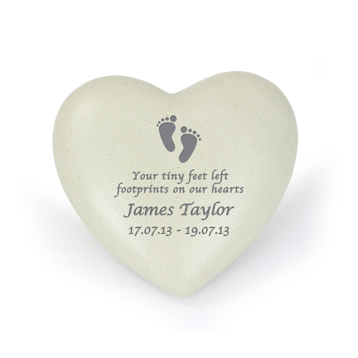 Personalised Footprints Heart Memorial | Memorials | Inspired Creative Gifts