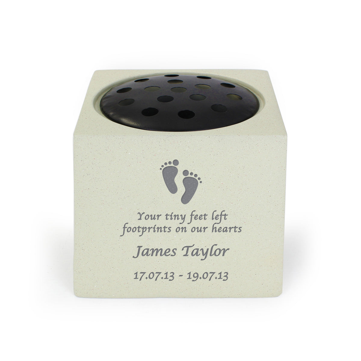 Personalised Footprints Memorial Vase | Memorials | Inspired Creative Gifts