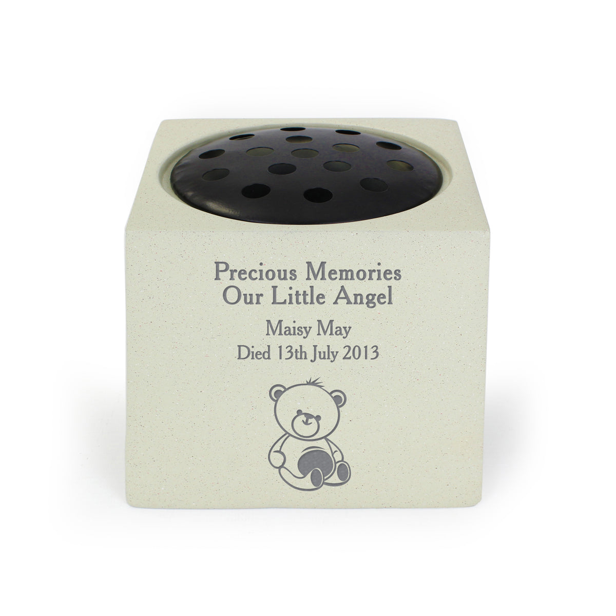 Personalised Teddy Bear Memorial Vase for Memorial