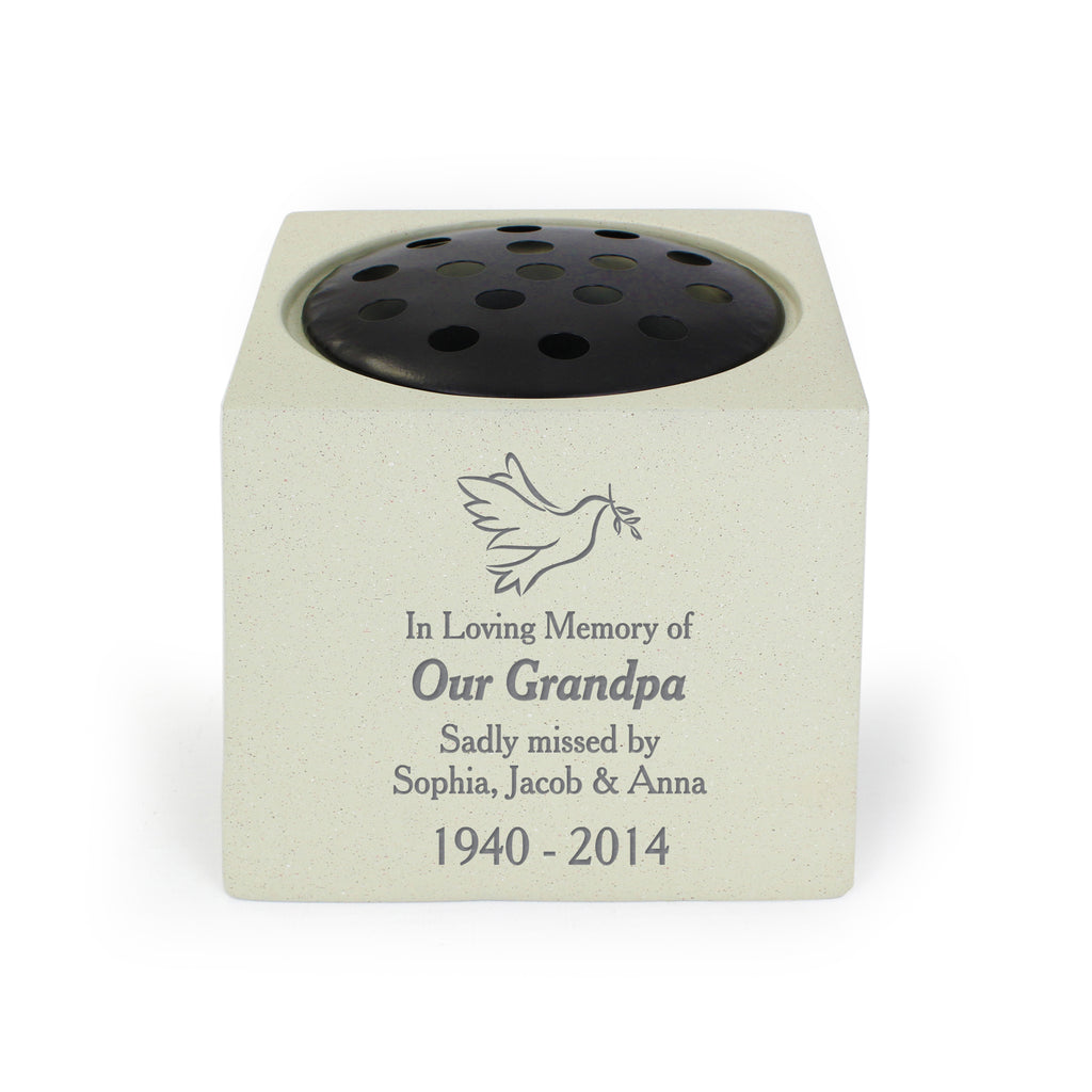 Personalised Dove Memorial Vase | Memorial Gift