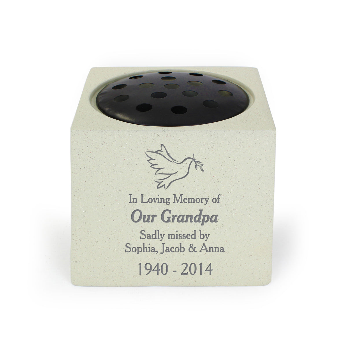 Personalised Dove Memorial Vase | Memorial Gift