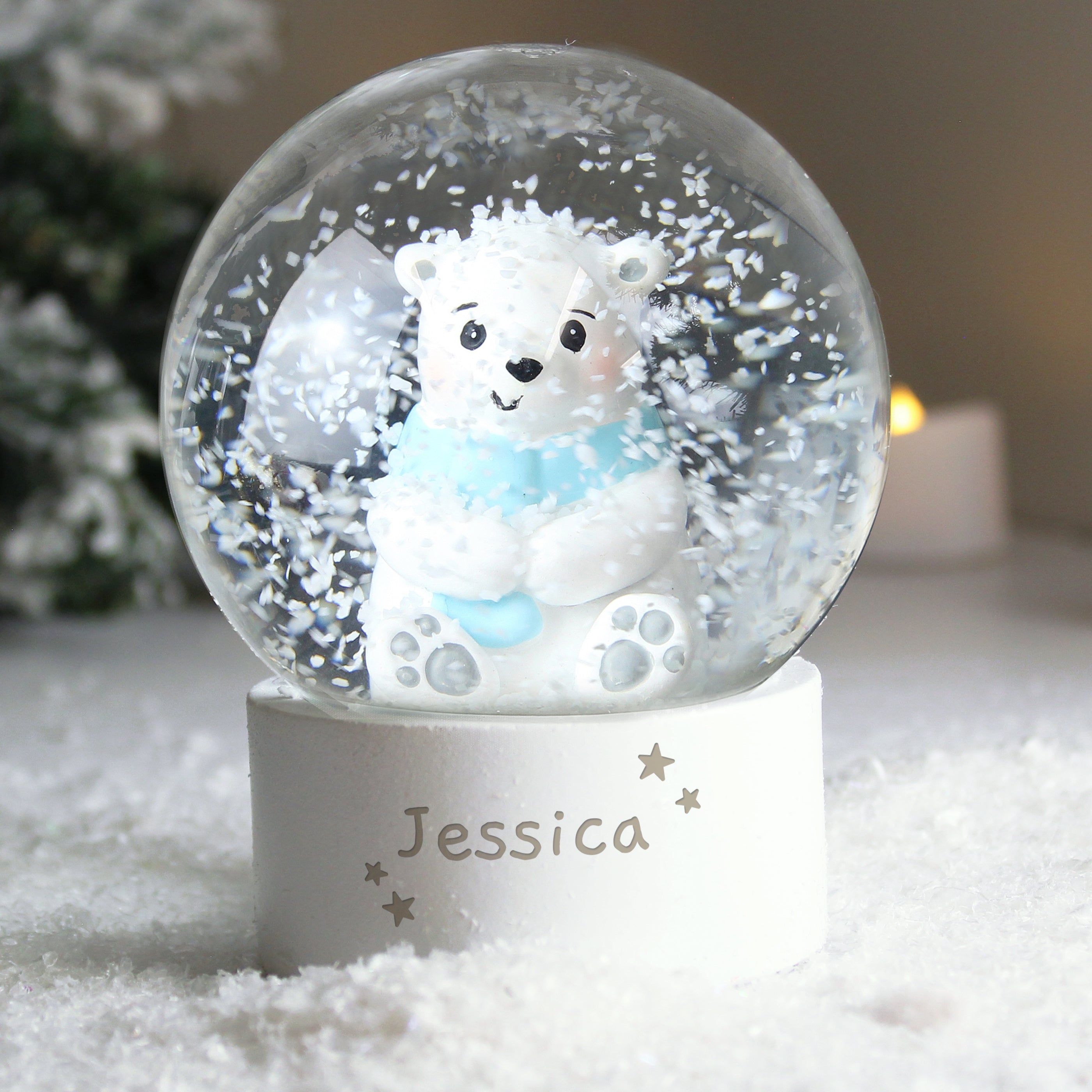 Personalised Polar Bear Any Name Snow Globe |  | Inspired Creative Gifts