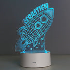 Personalised Space Rocket LED Colour Changing Wireframe Night Light | LED Lights, Candles & Decorations | Inspired Creative Gifts