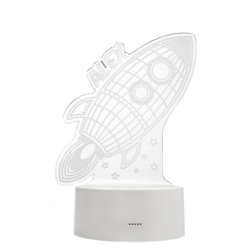 Personalised Space Rocket LED Colour Changing Wireframe Night Light | LED Lights, Candles & Decorations | Inspired Creative Gifts
