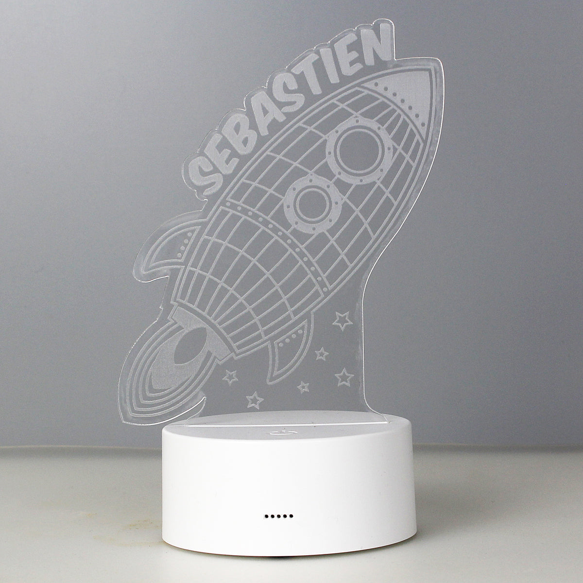 Personalised Space Rocket LED Colour Changing Wireframe Night Light | LED Lights, Candles & Decorations | Inspired Creative Gifts