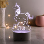 Personalised Unicorn LED Colour Changing Night Light | LED Lights, Candles & Decorations