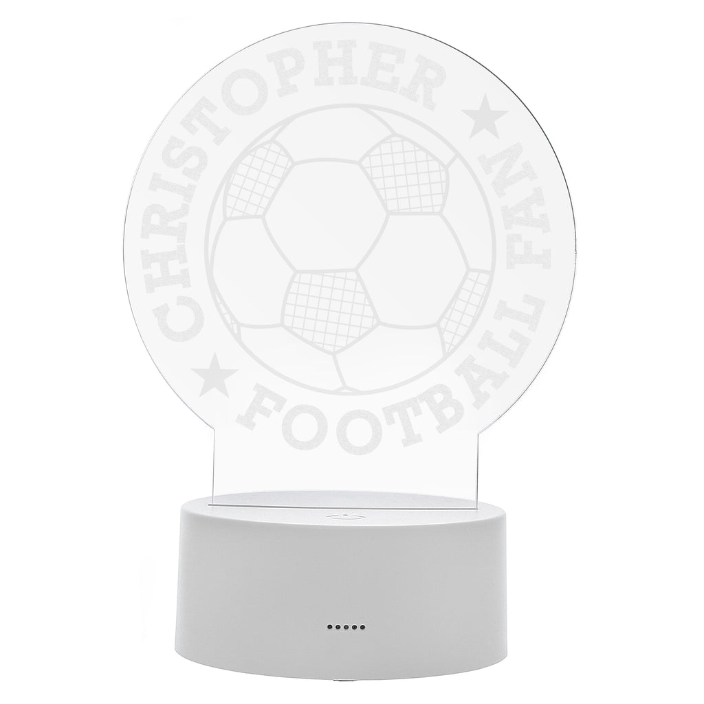 Personalised Football LED Colour Changing Desk Night Light | Candles & Reed Diffusers | Christmas Gift
