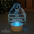 Personalised The Snowman LED Colour Changing Decoration & Night Light for Christmas