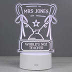 Personalised Trophy LED Colour Changing Night Light for Christmas