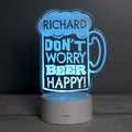 Personalised "Beer Happy" LED Colour Changing Light | Father's Day Gift