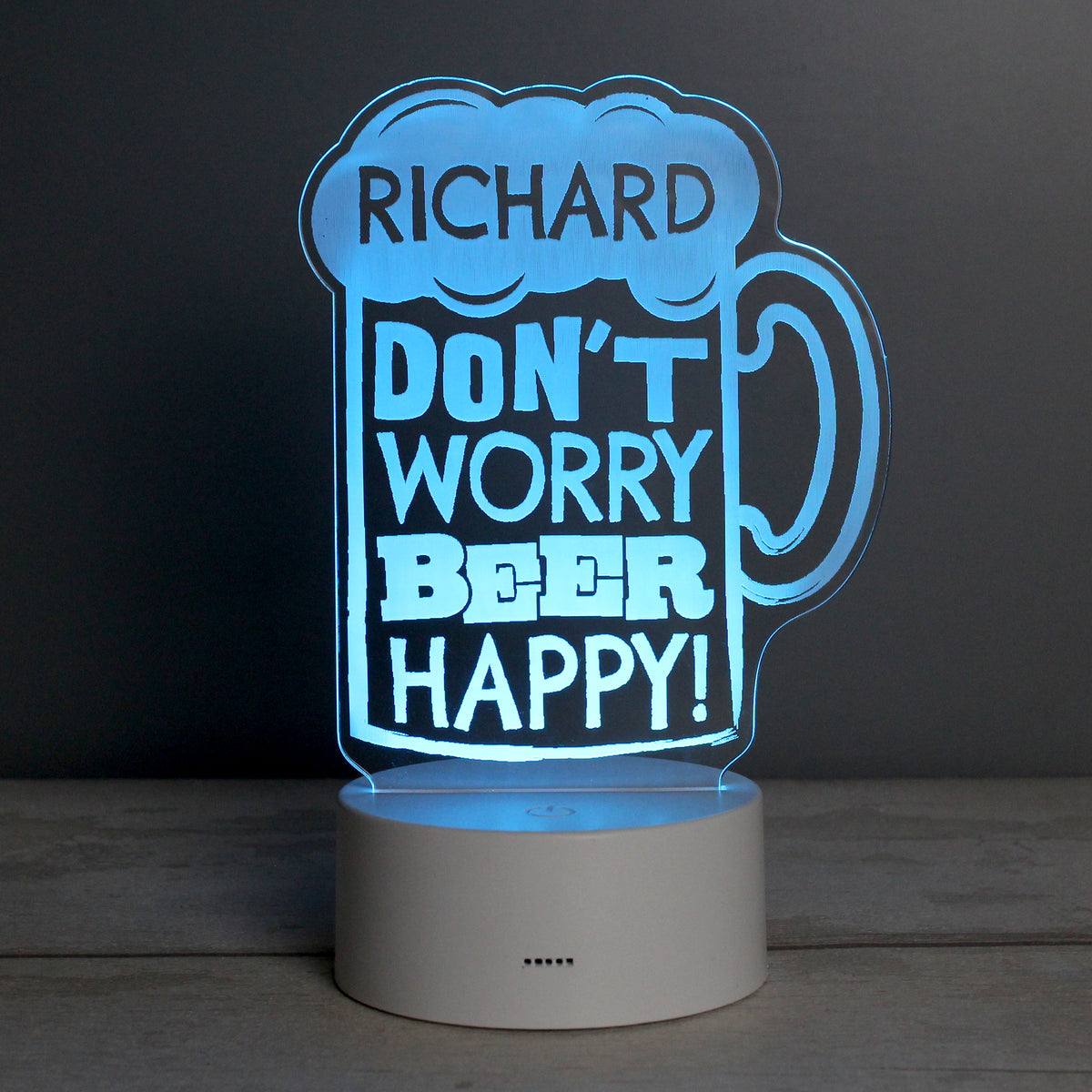 Personalised "Beer Happy" LED Colour Changing Light | Father's Day Gift