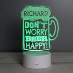 Personalised "Beer Happy" LED Colour Changing Light | Father's Day Gift