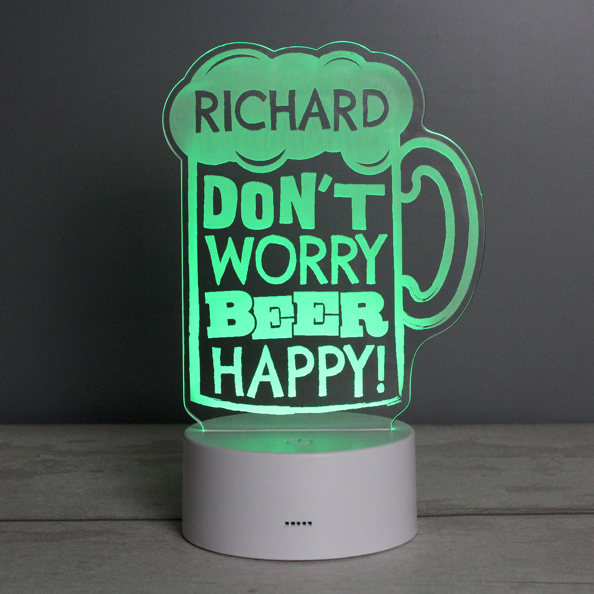 Personalised "Beer Happy" LED Colour Changing Light | Father's Day Gift