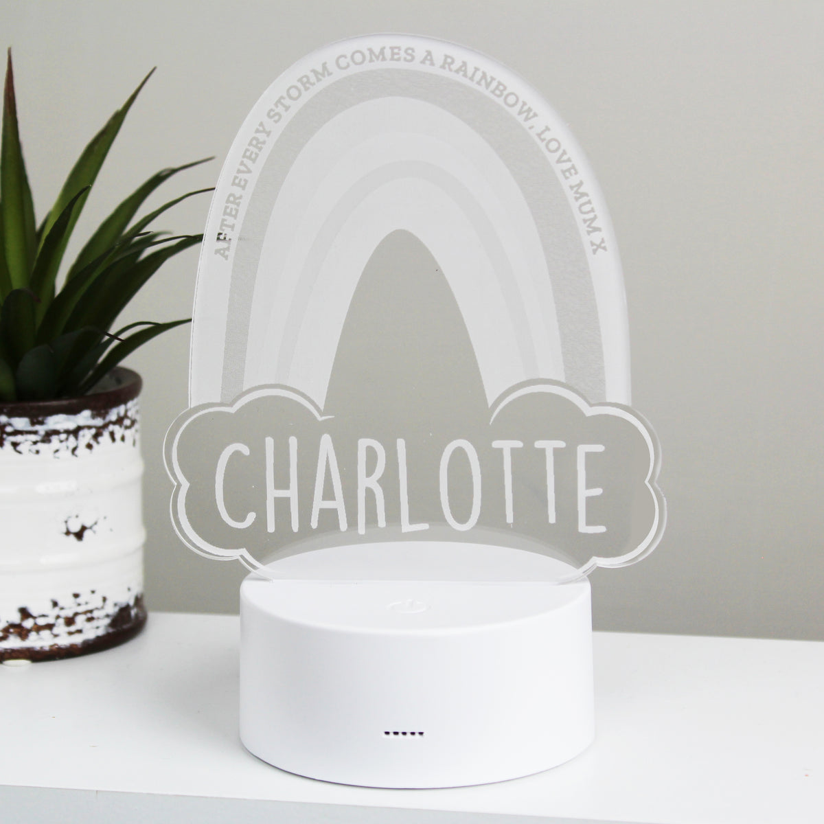 Personalised Rainbow LED Colour Changing Night Light | LED Lights, Candles & Decorations