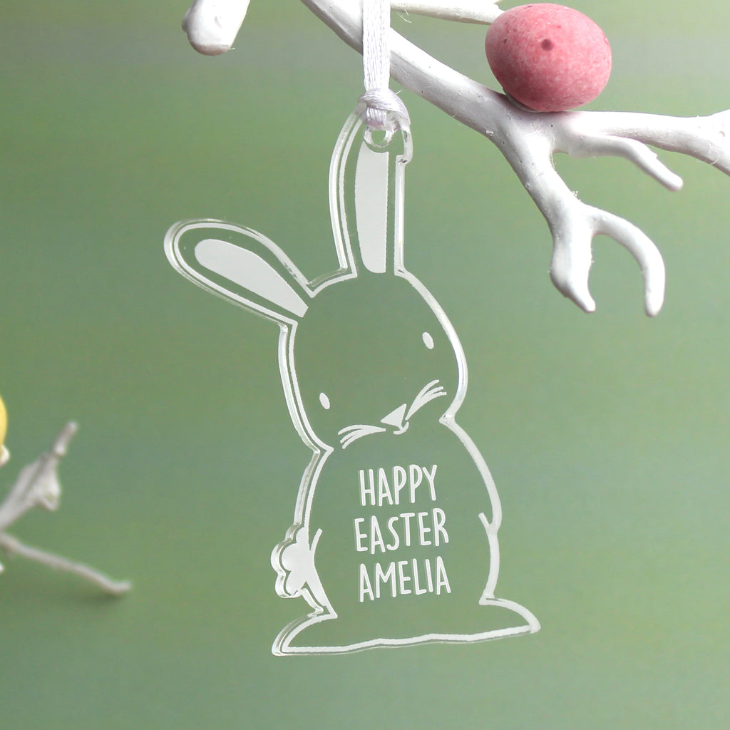 Personalised Acrylic Easter Bunny Decoration | Hanging Decorations & Signs | Easter Gift