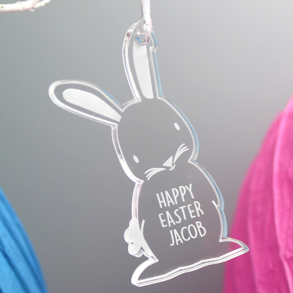 Personalised Acrylic Easter Bunny Decoration | Hanging Decorations & Signs | Easter Gift