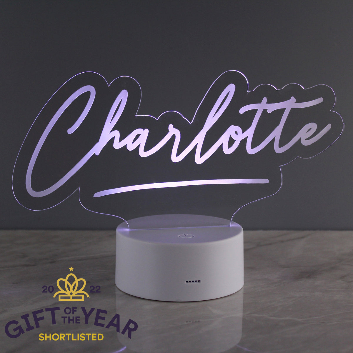 Personalised Free Text LED Colour Changing Desk Night Light | LED Lights, Candles & Decorations | Birthday Gift
