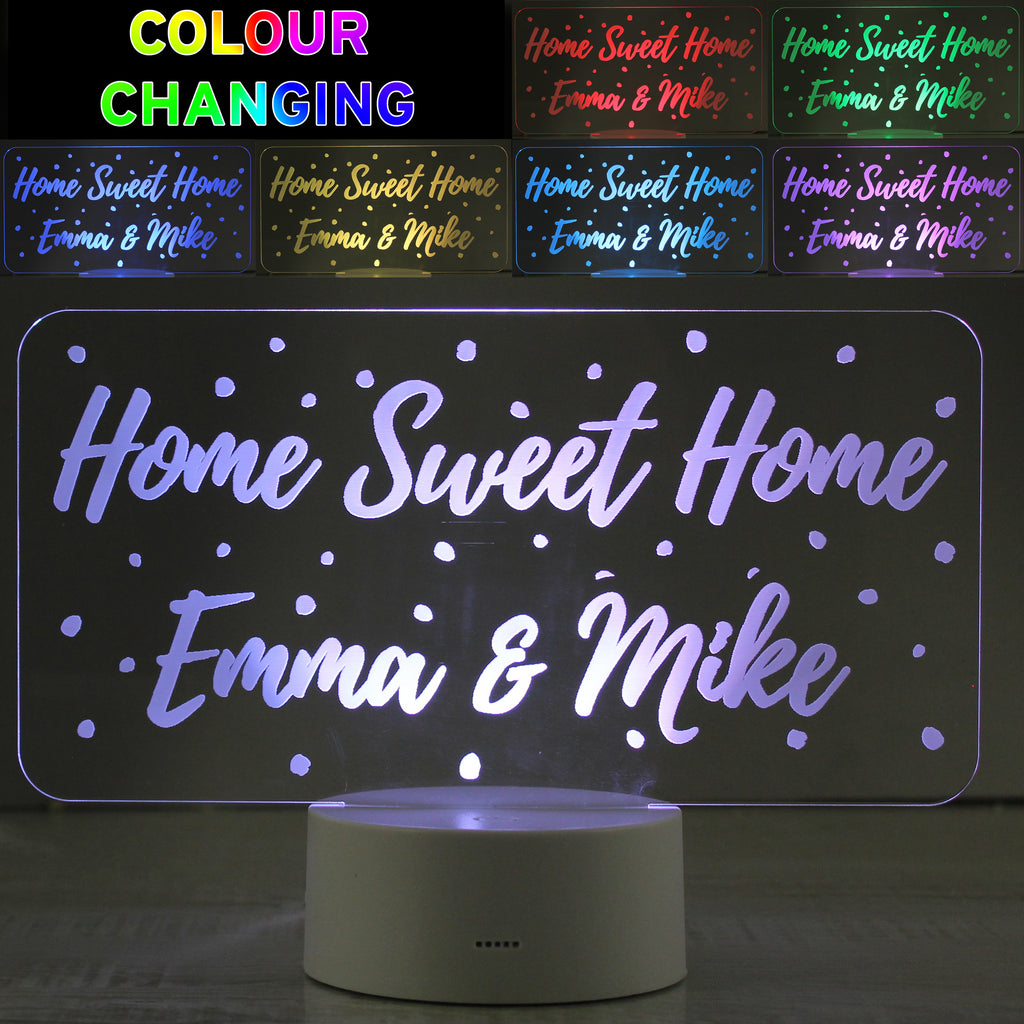 Personalised Polka-dot Message LED Colour Changing Night Light | LED Lights, Candles & Decorations