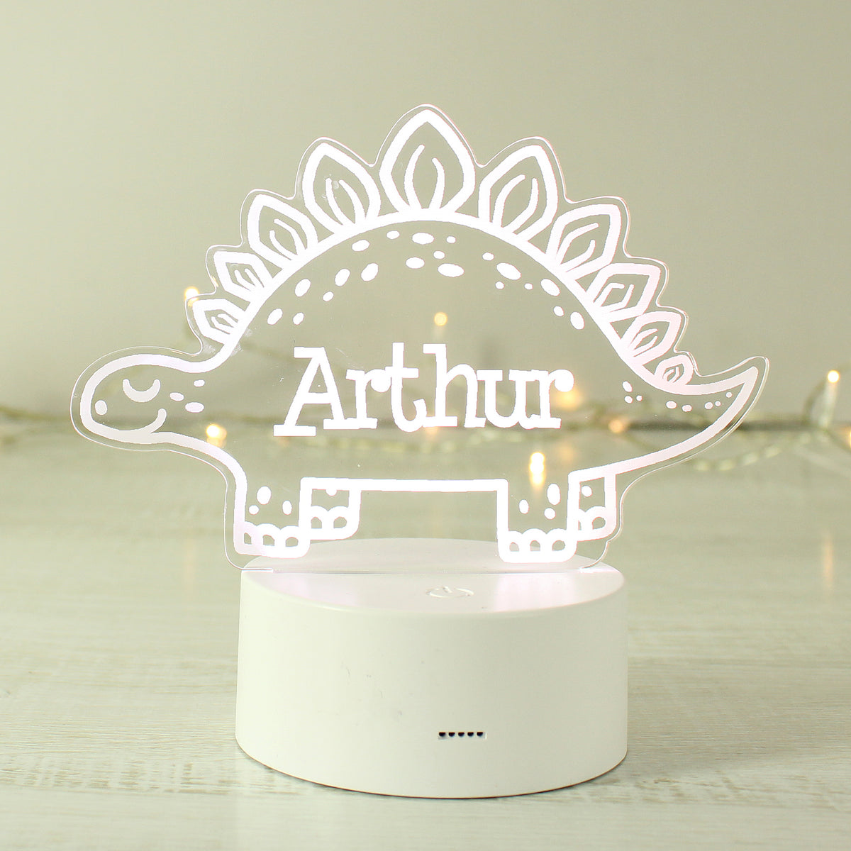 Personalised Dinosaur LED Colour Changing Night Light | LED Lights, Candles & Decorations | Christmas Gift