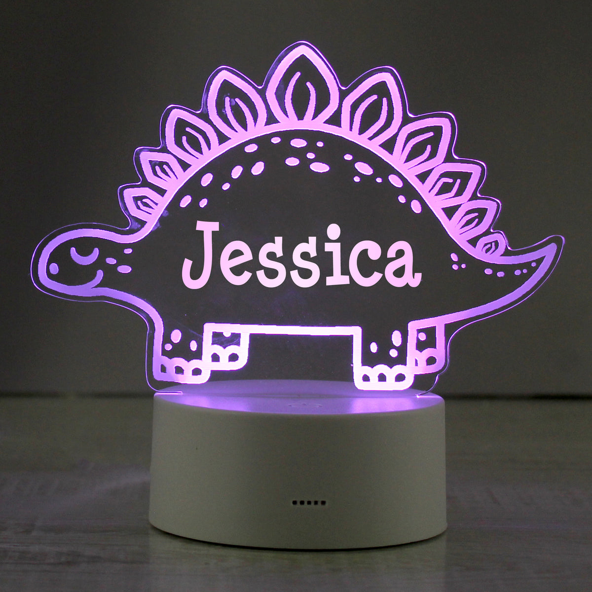 Personalised Dinosaur LED Colour Changing Night Light | LED Lights, Candles & Decorations | Christmas Gift