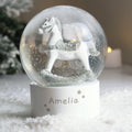 Personalised Name Only Rocking Horse Glitter Snow Globe |  | Inspired Creative Gifts