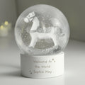 Personalised Free Text Rocking Horse Glitter Snow Globe |  | Inspired Creative Gifts