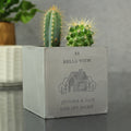 Personalised New Home Concrete Plant Pot for New Home