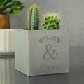 Personalised Ampersand Couples Concrete Plant Pot | Vases | Inspired Creative Gifts