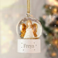 Personalised Name Only Angel Glitter Snow Globe Tree Decoration |  | Inspired Creative Gifts