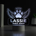 Personalised Pet Memorial Colour Changing LED Light for Memorial