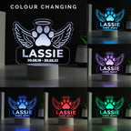 Personalised Pet Memorial Colour Changing LED Light for Memorial