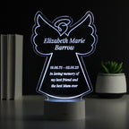 Personalised Free Text Angel Memorial Colour Changing LED Light for Memorial