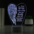 Personalised Angel Wings Memorial Colour Changing LED Light | LED Lights, Candles & Decorations | Inspired Creative Gifts
