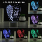 Personalised Angel Wings Memorial Colour Changing LED Light | LED Lights, Candles & Decorations | Inspired Creative Gifts