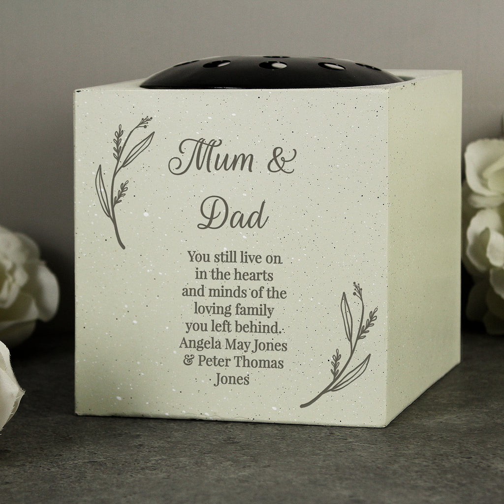 Personalised Botanical Memorial Vase | Ornaments | Memorial Gift