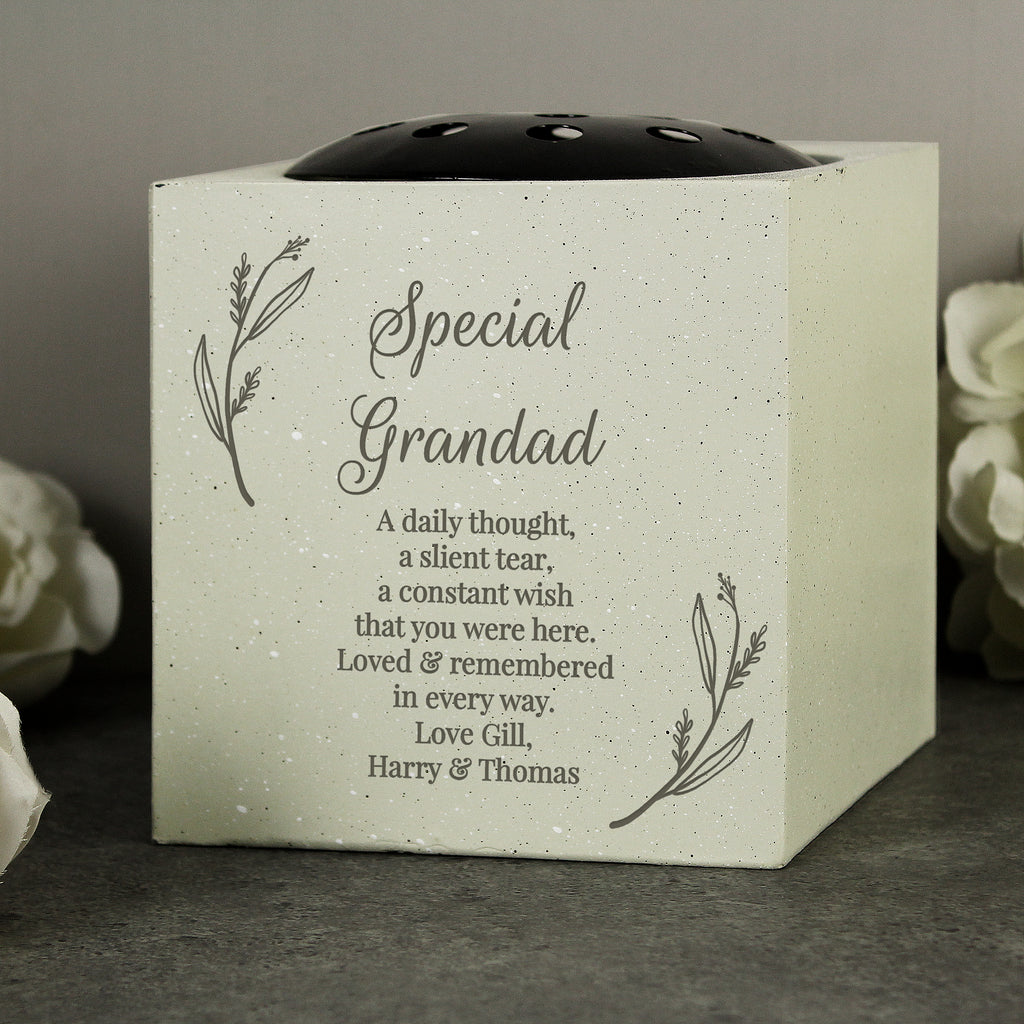 Personalised Botanical Memorial Vase | Ornaments | Memorial Gift