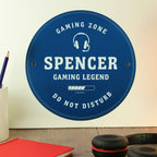 Personalised Gaming Blue Plaque | Hanging Decorations & Signs