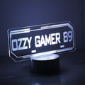 Personalised Gamer Tag LED Colour Changing Night Light | Christmas Gift