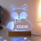 Personalised Fox Wooden Based LED Light | LED Lights, Candles & Decorations | Inspired Creative Gifts
