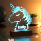Personalised Unicorn Wooden Based LED Light | LED Lights, Candles & Decorations | Inspired Creative Gifts