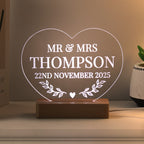 Personalised Wedding Heart LED Light | Wedding Gift