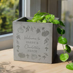 Personalised Pumpkin Concrete Plant Pot