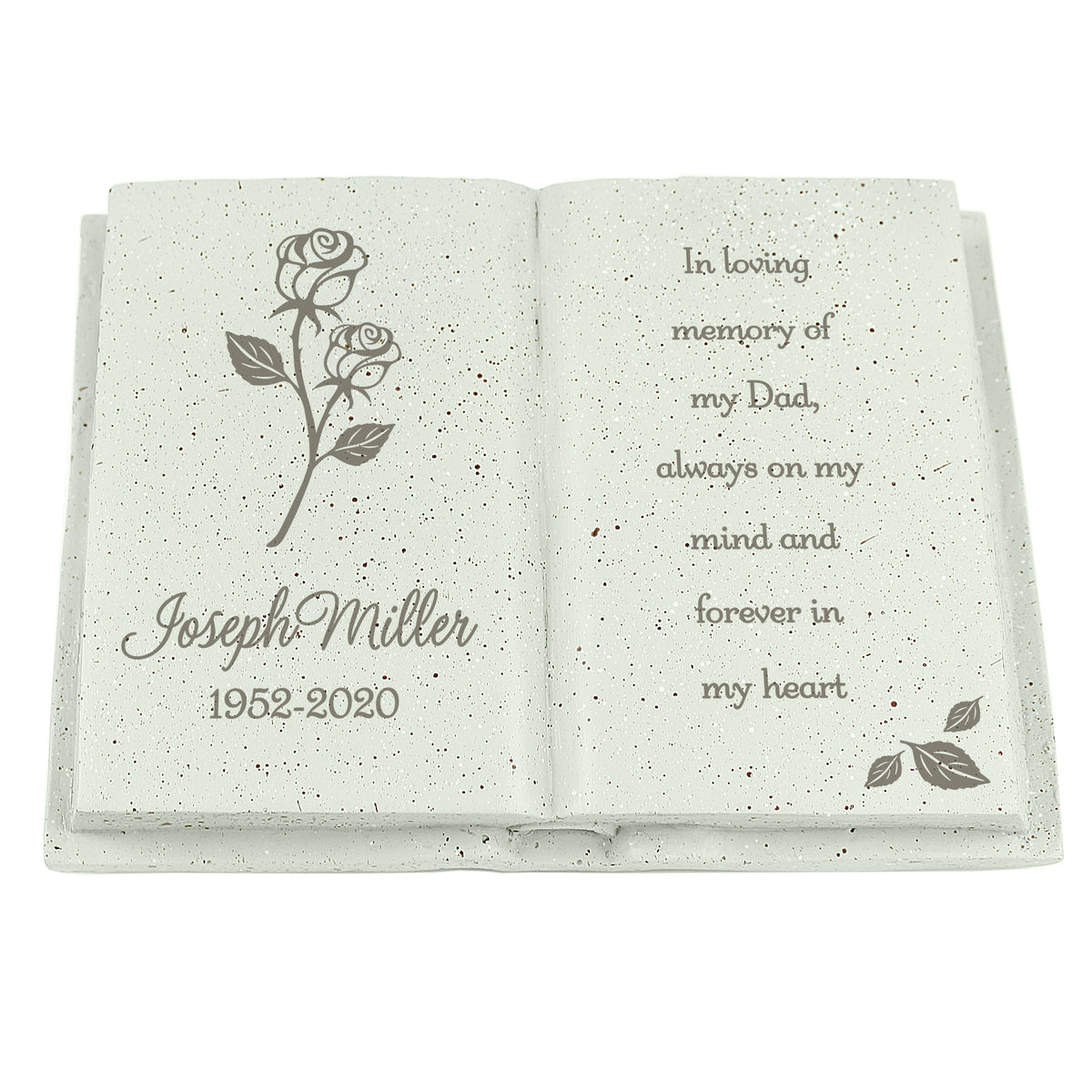 Personalised Rose Memorial Book | Ornaments | Mother's Day Gift